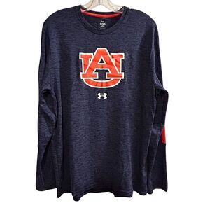 Under Armour Men's Auburn Tigers Long Sleeve Shirt Blue Size L